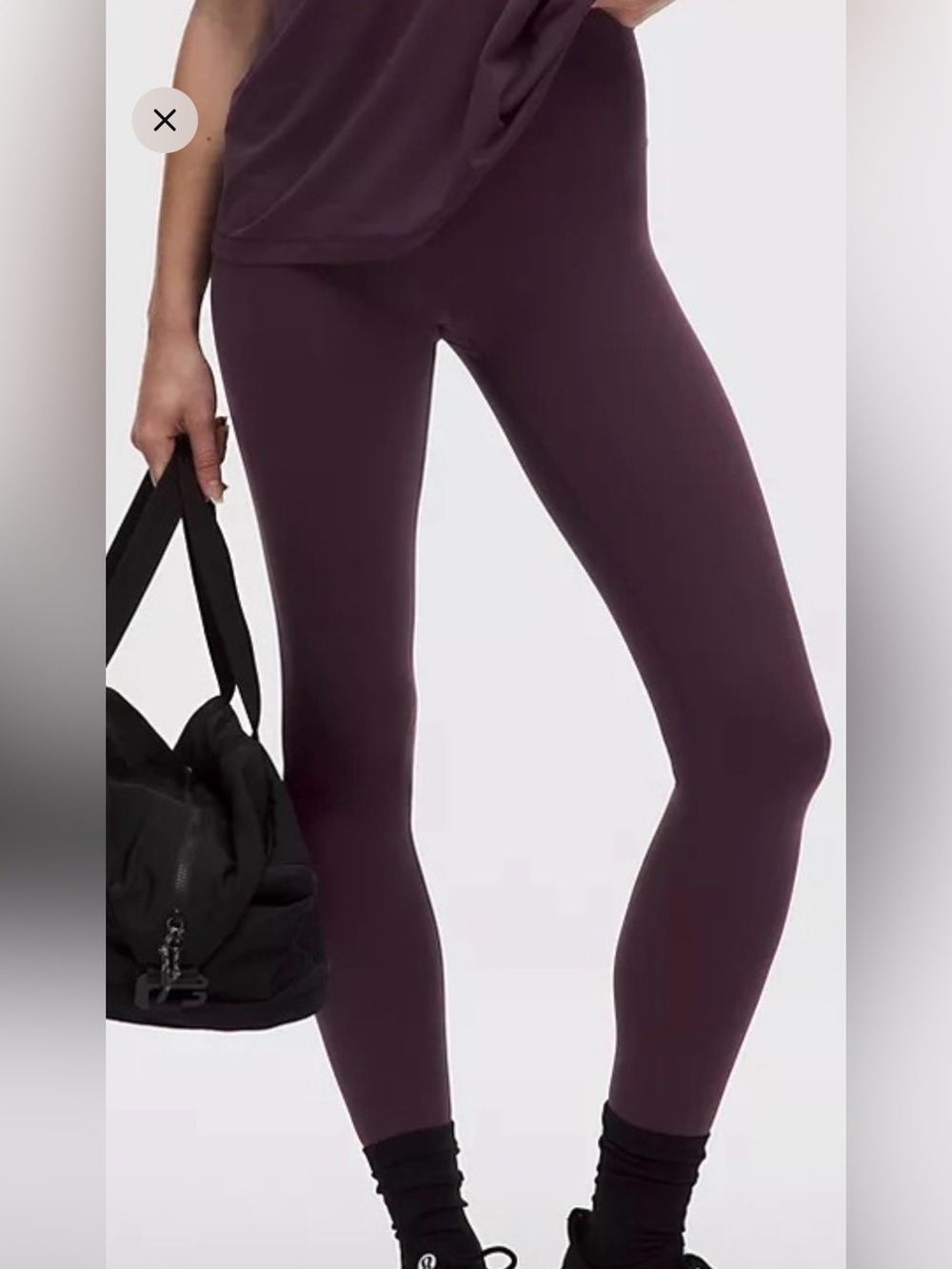 lululemon athletica Glow Up SHR Tight Plum Super High Rise Leggings Womens 2 NWT